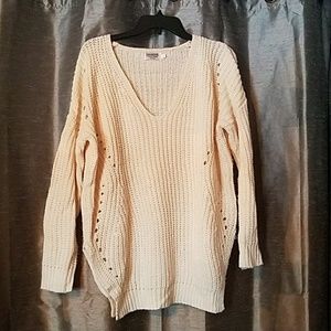 V-Neck bagging fall sweater